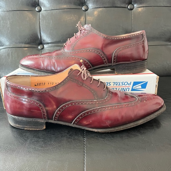 Vintage Ferragamo Firenze Longwing Oxfords Burgundy